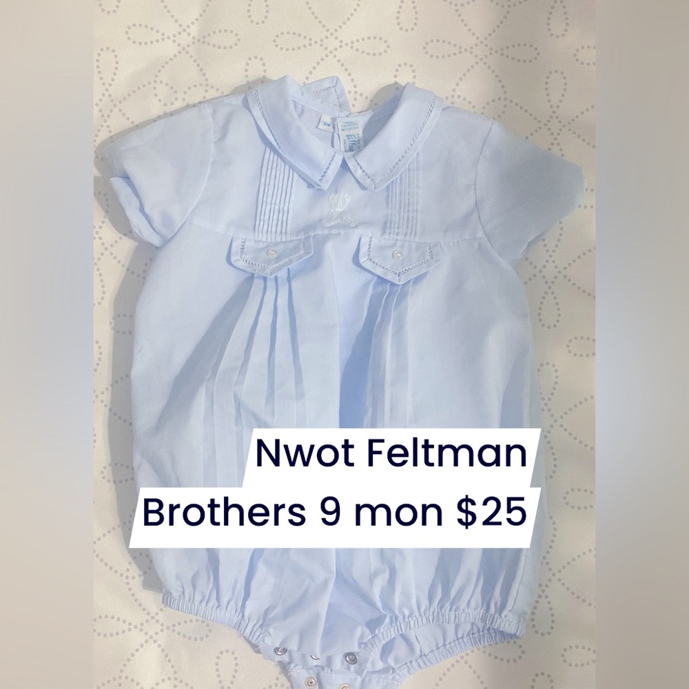 Feltman Brothers baby boy bubble nwot 9 mons